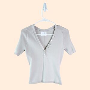 Grey Ven Graham Ribbed Top